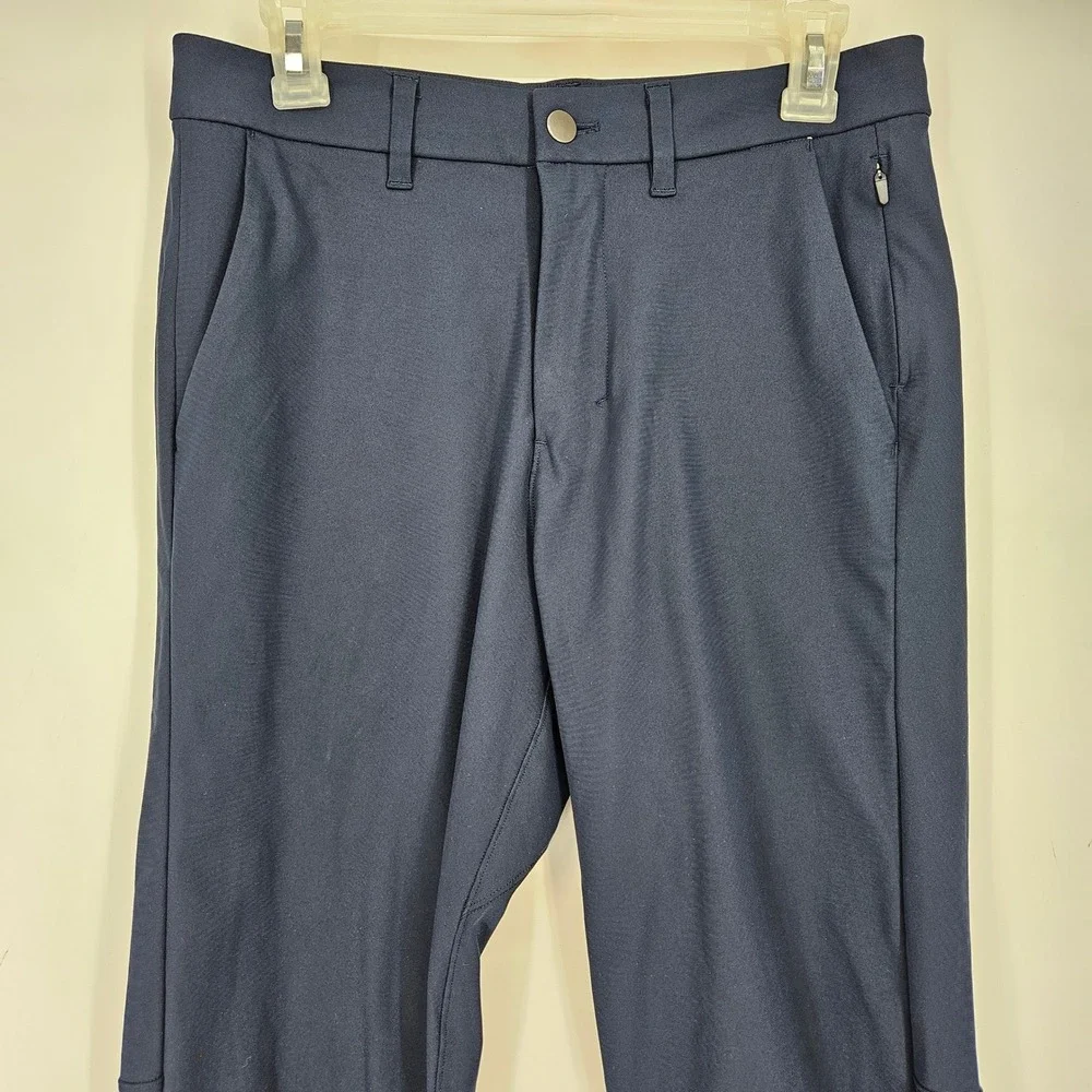 Lululemon Commission Pants Mens 28 Blue Chino Warpstreme Performance‎ Casual